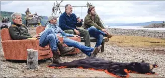  ?? Canadian Press photo ?? Anthony Bourdain, left, is shown along with chef Jeremy Charles, right, in this undated handout photo posted on the Anthony Bourdain: Parts Unknown Facebook page for an episode featuring Newfoundla­nd’s local cuisine and landscapes.