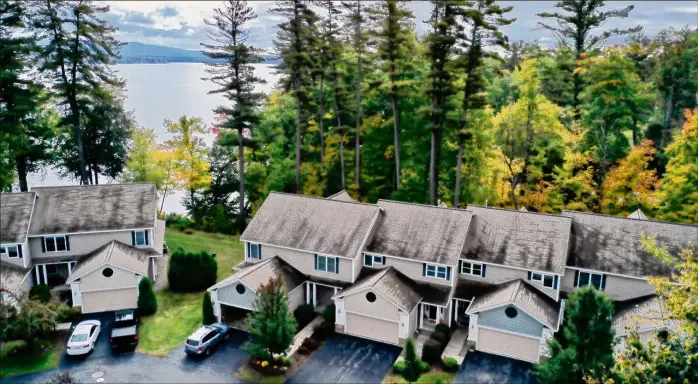  ?? Provided by Lana Ruggiero ?? An aerial view of a condo for sale for $625,000 in Northville, listed by Lana Ruggerio, along the Great Sacandaga Lake.