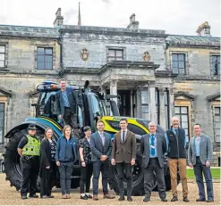  ?? Picture: Steve Brown. ?? At the launch are, back, Murdo Fraser MSP, with, from left, PC Emma Fisher, Sarah Jayne Bowers, of the British Horse Society Fife; Kate Maitland, NFUS; Dawn Jamieson, Fife Council; Inspector Alan Dron, rural crime co-ordinator; Joss Dornan, HES; Stuart Ward, Police Scotland; Scott Petrie, Scottish Land & Estates; and Lord Charles Bruce.