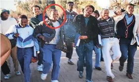  ??  ?? Muzi Sikhakhane marching as an activist when he was a student at Wits.