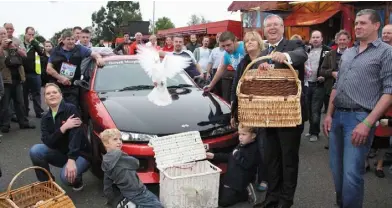  ??  ?? Joe Duffy releases some doves at the start of the Gerard Murphy Run in 2013 – see 3 for details of this year’s event.