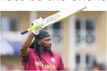  ?? Photo / AP ?? Chris Gayle has been playing internatio­nal cricket for 20 years.