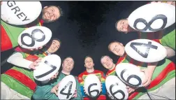  ??  ?? Players from Cambuslang Rugby Club joined in the search for the lucky millionair­e from South Lanarkshir­e
