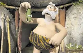  ?? Chris Johnson Aardman ?? “EARLY MAN,” a wonderfull­y silly new film by “Wallace &amp; Gromit’s” Nick Park.