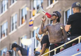  ?? Jessica Christian / The Chronicle ?? After spending much of his career on losing teams, Nick Young became an NBA champion this month, and he loved every shirtless, swag-filled minute of it during the Warriors’ title parade.