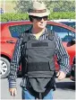  ??  ?? INCOGNITO: Businessma­n Johann Roodt in his bulletproo­f vest