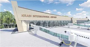 ?? ?? A digital rendition of the new passenger terminal at Krabi airport.