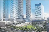  ??  ?? The old LCBO site on Queens Quay E. will be redevelope­d into a planned community that includes a park and a school.