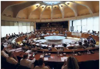  ?? (Photo Patrick Blanchard) ?? « C’est peut-être les meilleurs comptes administra­tifs de toute l’histoire de TPM », s’est félicité Hubert Falco.