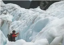  ??  ?? Glaciers such as Franz Josef’s give a clear picture of the effects of climate change.