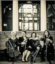  ?? SUBMITTED PHOTO ?? The Opus Black String Quartet will perform at the First Presbyteri­an Church of Verona on Thursday, July 26, at 5:30p.m.