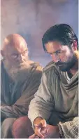  ?? COLUMBIA PICTURES ?? James Faulkner, left, and Jim Caviezel star in Paul, Apostle of Christ, which puts storytelli­ng and low-key performanc­es above propaganda.