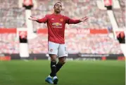  ?? (AFP) ?? Manchester United's Mason Greenwood celebrates after scoring against Burnley at Old Trafford in Manchester, UK, on Sunday