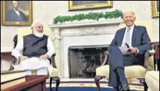  ?? REUTERS ?? India and the United States’ difference­s in position on the Ukrainerus­sia conflict haven’t undermined their ties yet.
