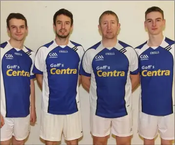  ??  ?? The Bridgetown squad prior to the recent county Junior BCD finals in St. Joseph’s (from left): Brian Busher, Michael Busher, Bob Byrne and Ciarán Busher.