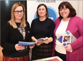  ?? Photos by Domnick Walsh ?? Dorothy Pryce , Mary Carroll and Mary Keane from Listowel on hand with the literature atthe Progressiv­e Pathways Fair in the Rose Hotel.