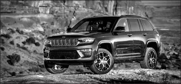  ?? COURTESY OF STELLANTIS VIA ASSOCIATED PRESS ?? Top trim levels such as the Summit Reserve provide high levels of luxury and off-road capability to the 2024 Grand Cherokee.