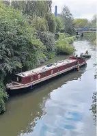  ?? PHOTOS: RCR ?? A grounded boat on the River Nene.