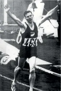  ??  ?? Peter Snell wins 800m gold for New Zealand at the 1964 Tokyo Olympics.
