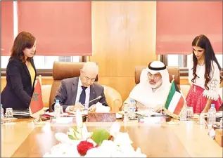  ?? KUNA photo ?? Cooperatio­n agreement between the Kuwait’s State Audit Bureau and the Supreme Council of Moroccan Accounts being signed.