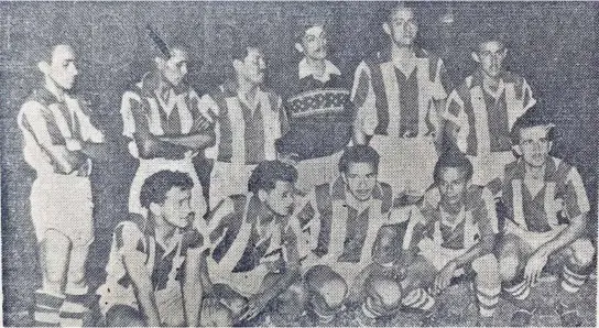  ?? ARCHIVO ?? ▶El Club Sport Patria en la mejor campaña de su historia: 1958. Fue campeón invicto del torneo profesiona­l de la Asoguayas, en el cincuenten­ario de su fundación.