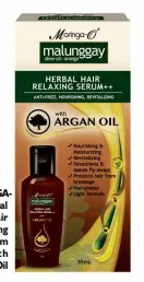  ??  ?? MORINGAO2 Herbal
Hair Relaxing Serum
with Argain Oil