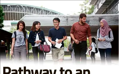  ??  ?? Swinburne Sarawak’s foundation courses equip students with skills to excel in tertiary studies and be wellprepar­ed for the working world.