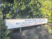  ?? DAN SOKIL — MEDIANEWS GROUP ?? A sign outside the main entrance to the Towamencin Municipal Authority’s wastewater treatment plant on Kriebel Road is seen on Tuesday, Sept. 292020.