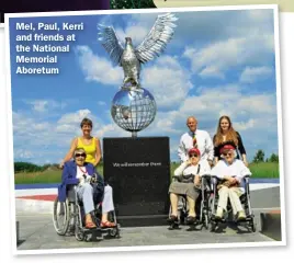  ??  ?? Mel, Paul, Kerri and friends at the National Memorial Aboretum
