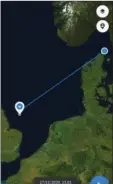  ??  ?? Syv solsorte fik i Skagen en gpssender med satellitfo­rbindelse på ryggen. En af dem gav signal, da den naermede sig England.