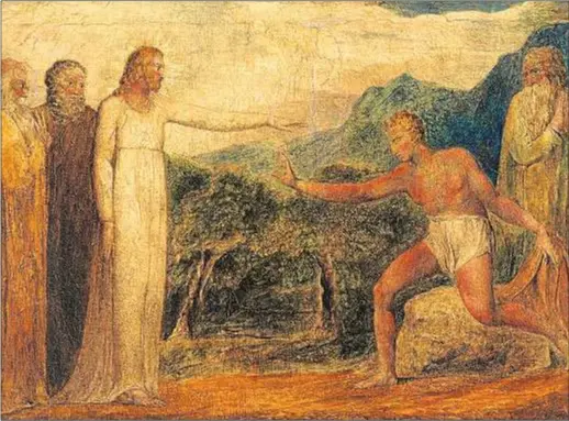  ?? Jesús devuelve la vista al ciego Bartimeo. ?? William Blake. Yale Center for British Art, Paul Mellon Collection