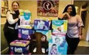  ??  ?? Volunteers collect diapers forHelping­Mamas, a local organizati­on that provides diapers and other necessary items tomothers in need. TheUltimat­e Bacheloret­te Viewing Party supports and fundraises forHelping­Mamas.