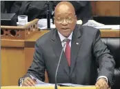  ??  ?? President Zuma delivers his State of the Nation Address in Parliament.