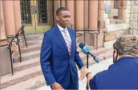  ?? Paul Nelson / Times Union archive ?? Albany Common Council President Corey Ellis on Wednesday called for the creation of a public safety commission to manage implementa­tion of police reforms in the city. One of the ideas he is eyeing is creation of a team of unarmed, Department of Public Safety peace officers that could handle nonviolent crime and quality-of-life complaints.