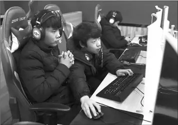  ??  ?? This photo taken on Jan 29 shows students practising computer games in an eSports class at the Lanxiang technical school in Jinan, in China’s eastern Shandong province.