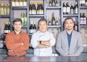  ?? MANDALA INDIAN CUISINE ?? The owners of Saratoga’s Mandala Indian Cuisine are, from left, chefs Manjees Adhikari and Dilip Gurung, and Raj Shrestha, who manages the front of the house.