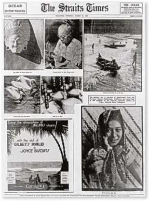  ?? ?? (Below) The Straits Times featured a selection of photograph­s from the Overseas Chinese Photograph­ic Exhibition, held at the premises of the Nanyang Chinese Students Society from 24 to 31 March 1935. Image reproduced from the Straits Times, 28 March 1935, 20. (From Newspapers­g).