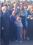  ?? SUBMITTED PHOTO ?? Tybre Faw, 10, of Tennessee, stands with Rep. John Lewis after meeting in 2018 in Selma, Ala.