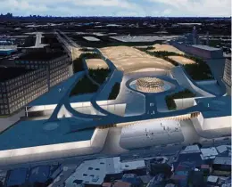  ??  ?? right: the newark airport biophilic Headhouse and community nexus by Pires from new Jersey Institute of technology, US, won the second prize in the competitio­n.