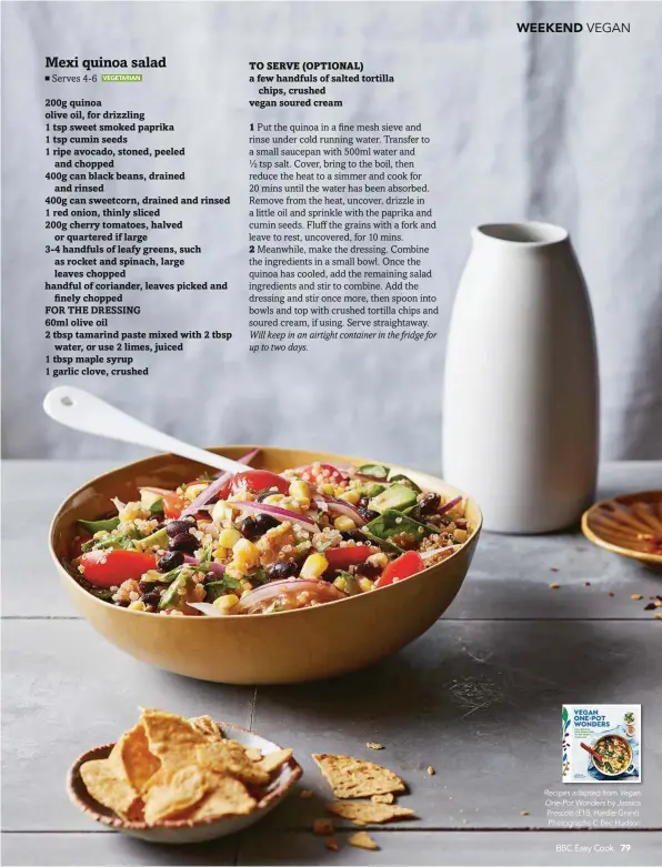  ??  ?? Recipes adapted from Vegan One-Pot Wonders by Jessica Prescott (£15, Hardie Grant). Photograph­s C Bec Hudson