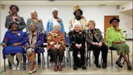  ?? CAROL HARPER — THE MORNING JOURNAL ?? Silver Foxes honored by Lorain County Section National Council of Negro Women Inc. at a 6th annual Women’s Legacy Tea on April 8, 2017 at Knights Center at 1620 Kansas Ave. in Lorain include: (front from left) Florence Heath, Vivian Theresa Reeves,...