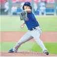  ?? AFP ?? Cubs starting pitcher Yu Darvish throws in the first inning against the Royals at Kauffman Stadium in Kansas City.