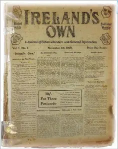  ??  ?? ABOVE: the first edition of Ireland’s Own from 1902; TOP, RIGHT: the 2017 Christmas Annual.