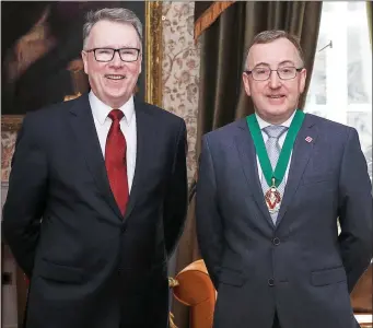  ??  ?? Pat McCann, Chief Executive, Dalata Hotel Group and John Gaynor, Chair of ACCA Ireland ahead of the ACCA Ireland Chair’s Forum and Lunch in Markreee Castle. Pics: Frances Muldoon.
