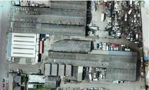  ?? MGRA ?? ●●An aerial view of the current Elsa Recycling Group site