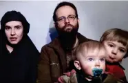  ??  ?? Plea: A Taliban video of Caitlan Coleman, Joshua Boyle and their two older children