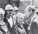  ??  ?? Sheffield steelworks visit, July 1978