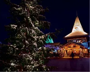  ??  ?? ABOVE LEFT: The Santa Claus Village near Rovaniemi, Finnish Lapland. ABOVE RIGHT: a female ‘Christkind’ deals with the mail at Engelskirc­hen’s special post office.