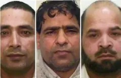  ??  ?? Rochdale groomers Adil Khan, Abdul Aziz and Qari Abdul Rauf had their British citizenshi­p removed (PA)