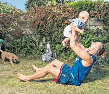  ??  ?? Facing the future: Team GB sevens player Dan Bibby says his young sons are the inspiratio­n for his vegan diet